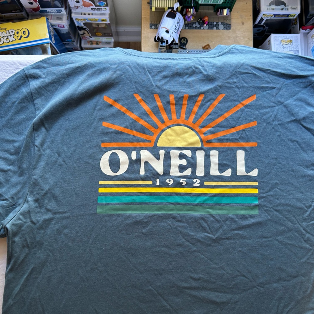 O'Neill Blue Graphic Tee with Sunrise Print  XL